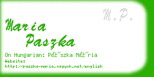 maria paszka business card